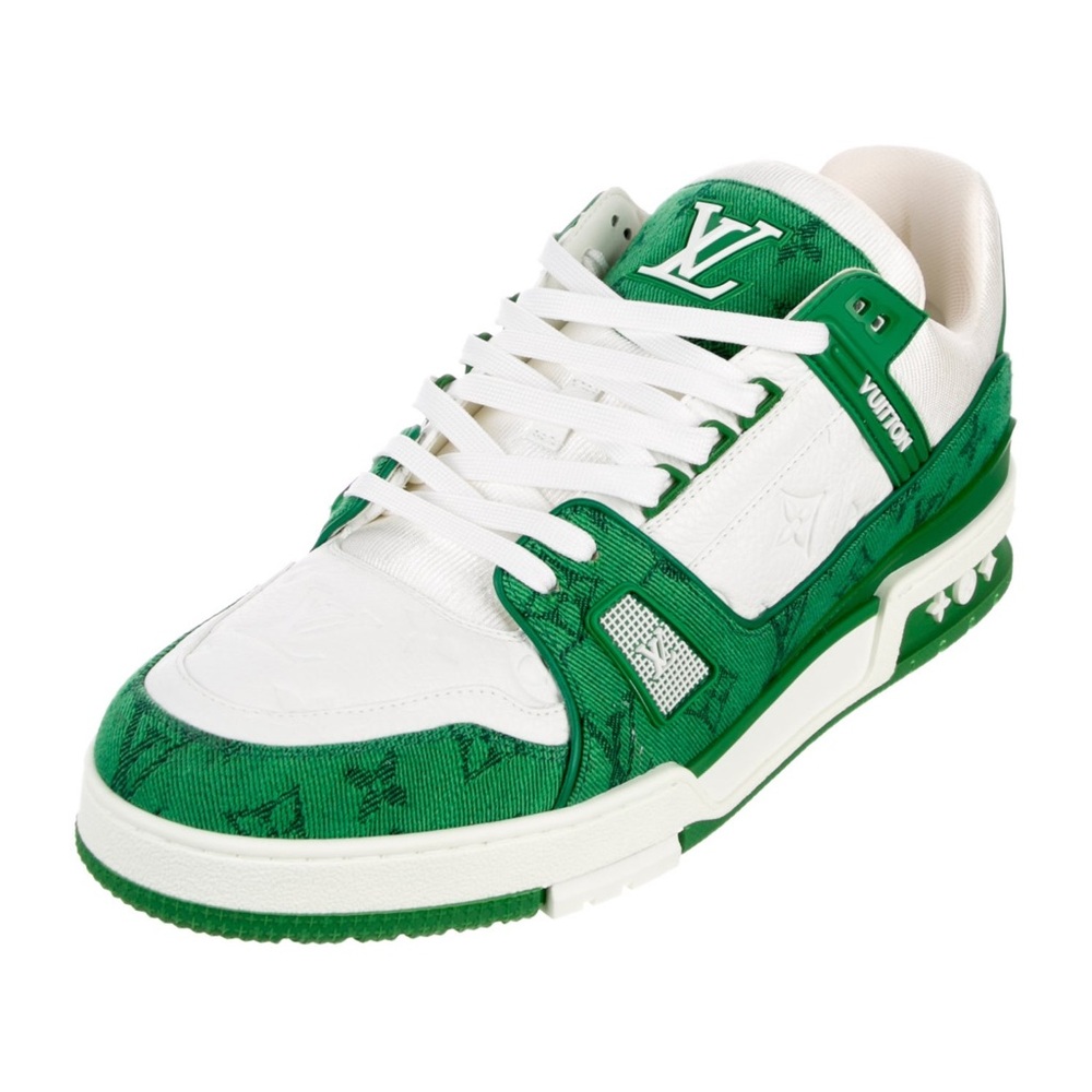 Louis Vuitton Green and White Sneakers